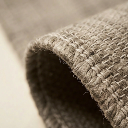 Jute Wol Katoen Vloerkleed  - Grijs / Bruin