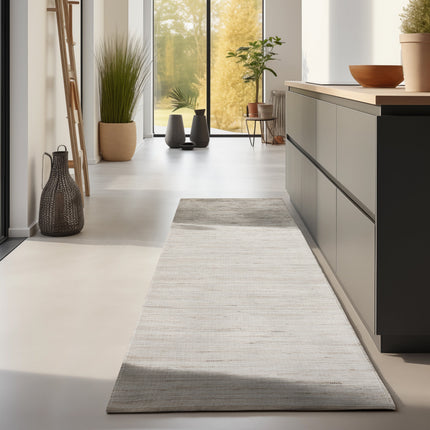 Jute Wol Katoen Vloerkleed  - Grijs / Bruin