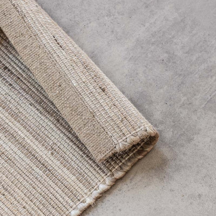 Jute Wol Katoen Vloerkleed  - Grijs / Bruin
