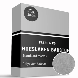 Hoeslaken - Badstof - Lichtgrijs
