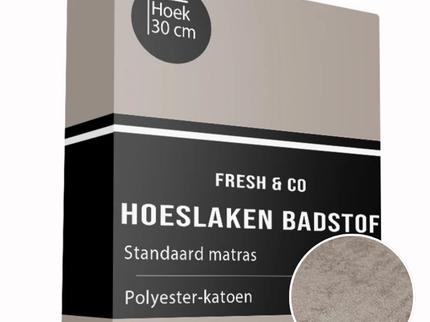 Hoeslaken - Badstof - Taupe