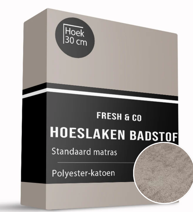 Hoeslaken - Badstof - Taupe