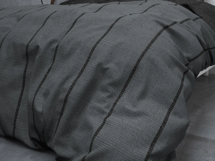 Dekbedovertrek Flanel Kees - Antraciet