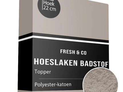 Topper Hoeslaken - Badstof - Taupe