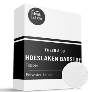 Topper Hoeslaken - Badstof  - Wit