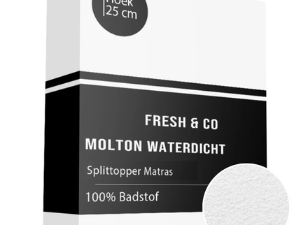 Molton Hoeslaken - Badstof Waterdicht - Splittopper