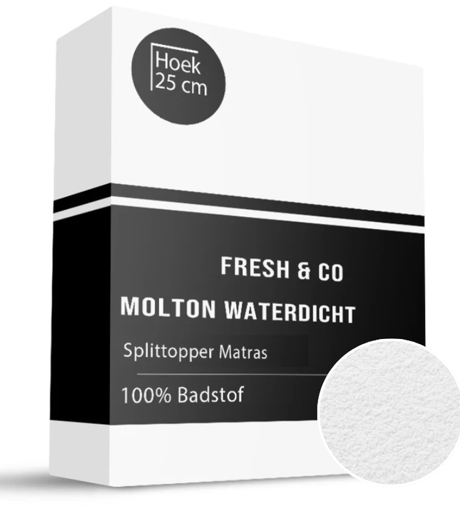 Molton Hoeslaken - Badstof Waterdicht - Splittopper