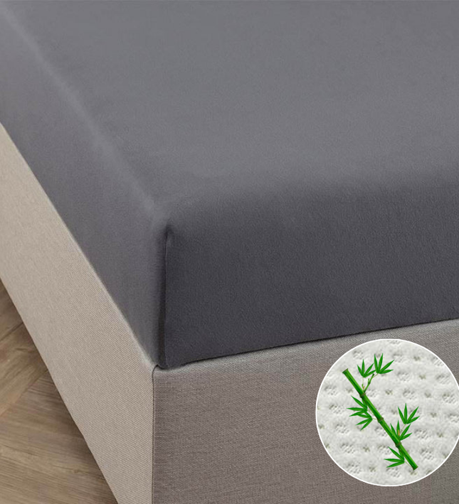Hoeslaken - Bamboe Stretch - Antraciet