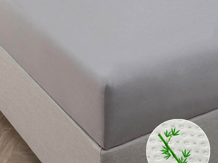 Hoeslaken - Bamboe Stretch - Licht Grijs