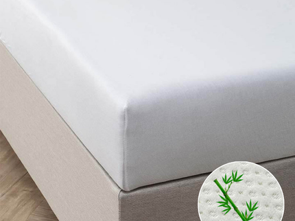 Hoeslaken - Bamboe Stretch - Wit