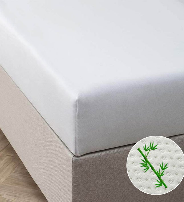 Hoeslaken - Bamboe Stretch - Wit