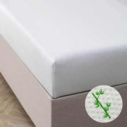 Hoeslaken - Bamboe Stretch - Wit