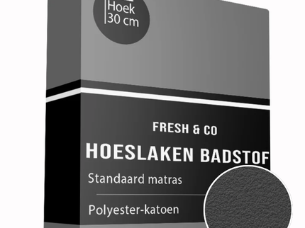 Hoeslaken - Badstof - Antraciet