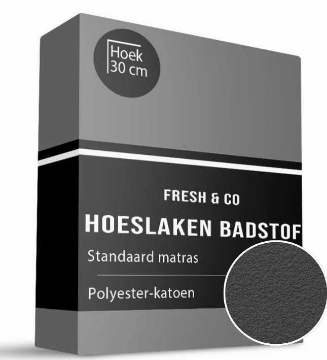 Hoeslaken - Badstof - Antraciet