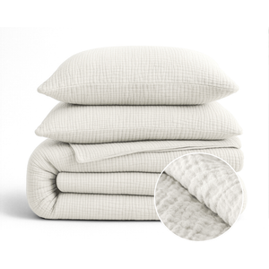 Lazy Dekbed Zonder Overtrek - Katoen Mousseline - Beige