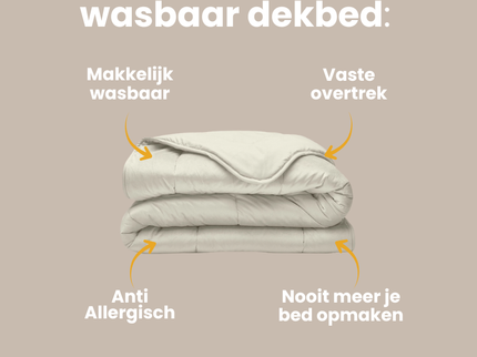 Lazy Dekbed Zonder Overtrek - Velvet - Crème