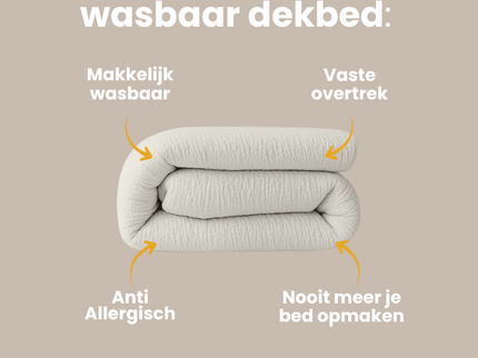 Easy Dekbed Zonder Overtrek - Mousseline - Off White