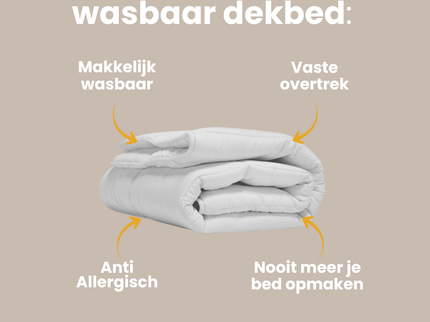 Easy Dekbed Zonder Overtrek - Stone Washed - Zilvergrijs