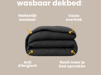 Easy Dekbed Zonder Overtrek - Antraciet