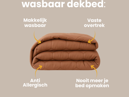 Easy Dekbed Zonder Overtrek Zomer - Mocha Mousse