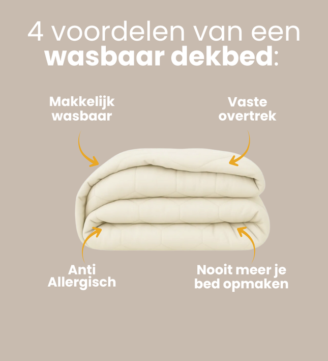 Easy Dekbed Zonder Overtrek - Off White