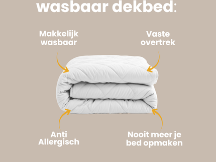 Easy Dekbed Zonder Overtrek - Percale Katoen - Wit