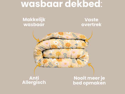 Easy Dekbed Zonder Overtrek - Orange Flower Field