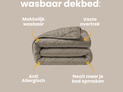 Lazy Dekbed Zonder Overtrek - Teak