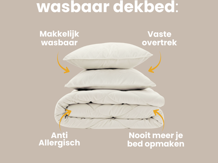 Lazy Dekbed Zonder Overtrek - Velvet - Beige/Off White