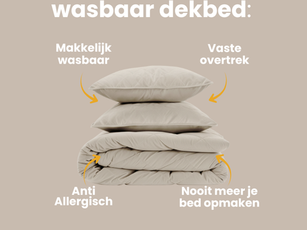 Lazy Dekbed Zonder Overtrek - Velvet - Taupe/Grijs
