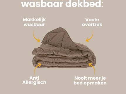 Lazy Dekbed Zonder Overtrek - Velvet - Taupe/Bruin