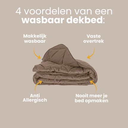 Kids Lazy Dekbed Zonder Overtrek - Velvet - Taupe/Bruin