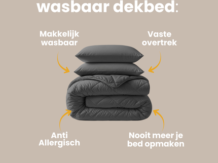 Lazy Dekbed Zonder Overtrek - Antraciet