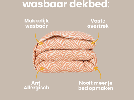 Easy Dekbed Zonder Overtrek - Zebra - Roze