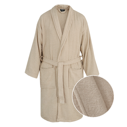 Luxe Badjas Katoen - Beige