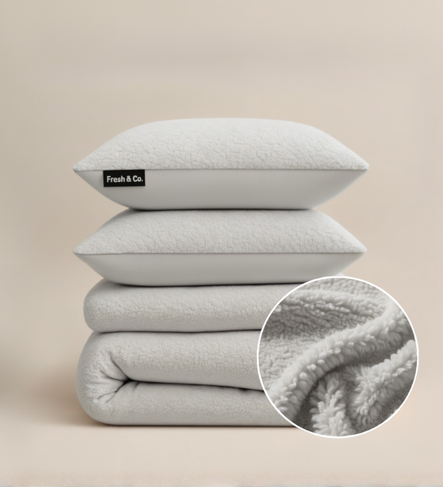 Dekbedovertrek Teddy - Lichtgrijs