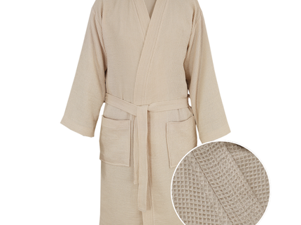 Badjas Wafel Katoen - Beige