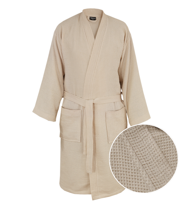 Badjas Wafel Katoen - Beige