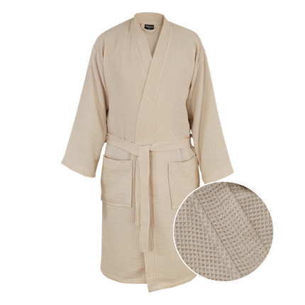 Badjas Wafel Katoen - Beige
