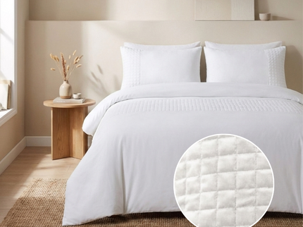 Dekbedovertrek Velvet Band - Wit