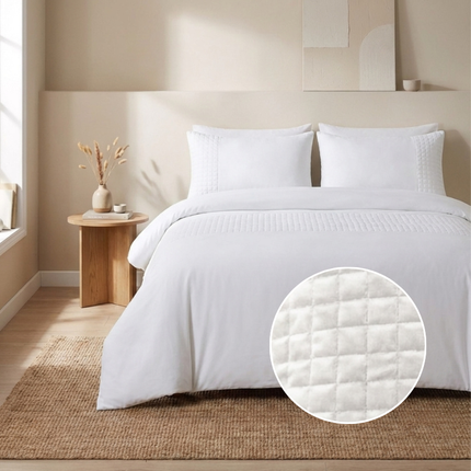 Dekbedovertrek Velvet Band - Wit