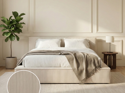 Boxspring met Opbergruimte Amour Cosy - Crème