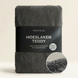 Hoeslaken Teddy - Antraciet