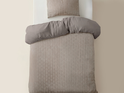 Dekbedovertrek Flanel Art - Taupe