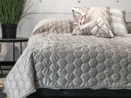 Bedsprei Peggy - Lichtgrijs