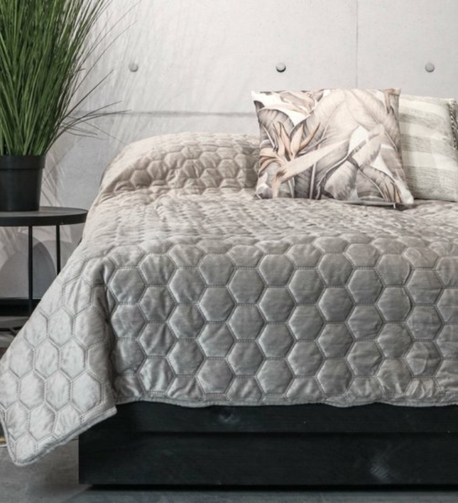 Bedsprei Peggy - Lichtgrijs