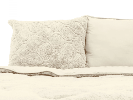 Lazy Dekbed Zonder Overtrek - Teddy - Beige/Off White