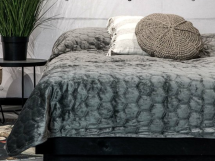 Bedsprei Peggy - Donkergrijs