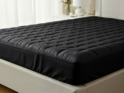 Wasbare Topper & Hoeslaken in 1 – Ultiem Slaapcomfort - Zwart