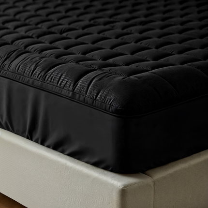 Wasbare Topper & Hoeslaken in 1 – Ultiem Slaapcomfort - Zwart